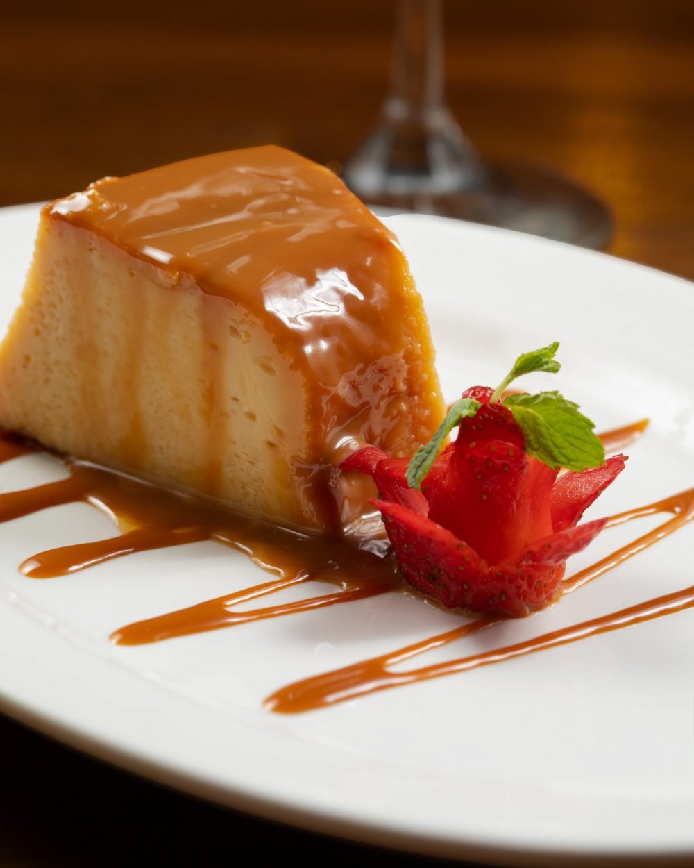 Flan con dulce de leche